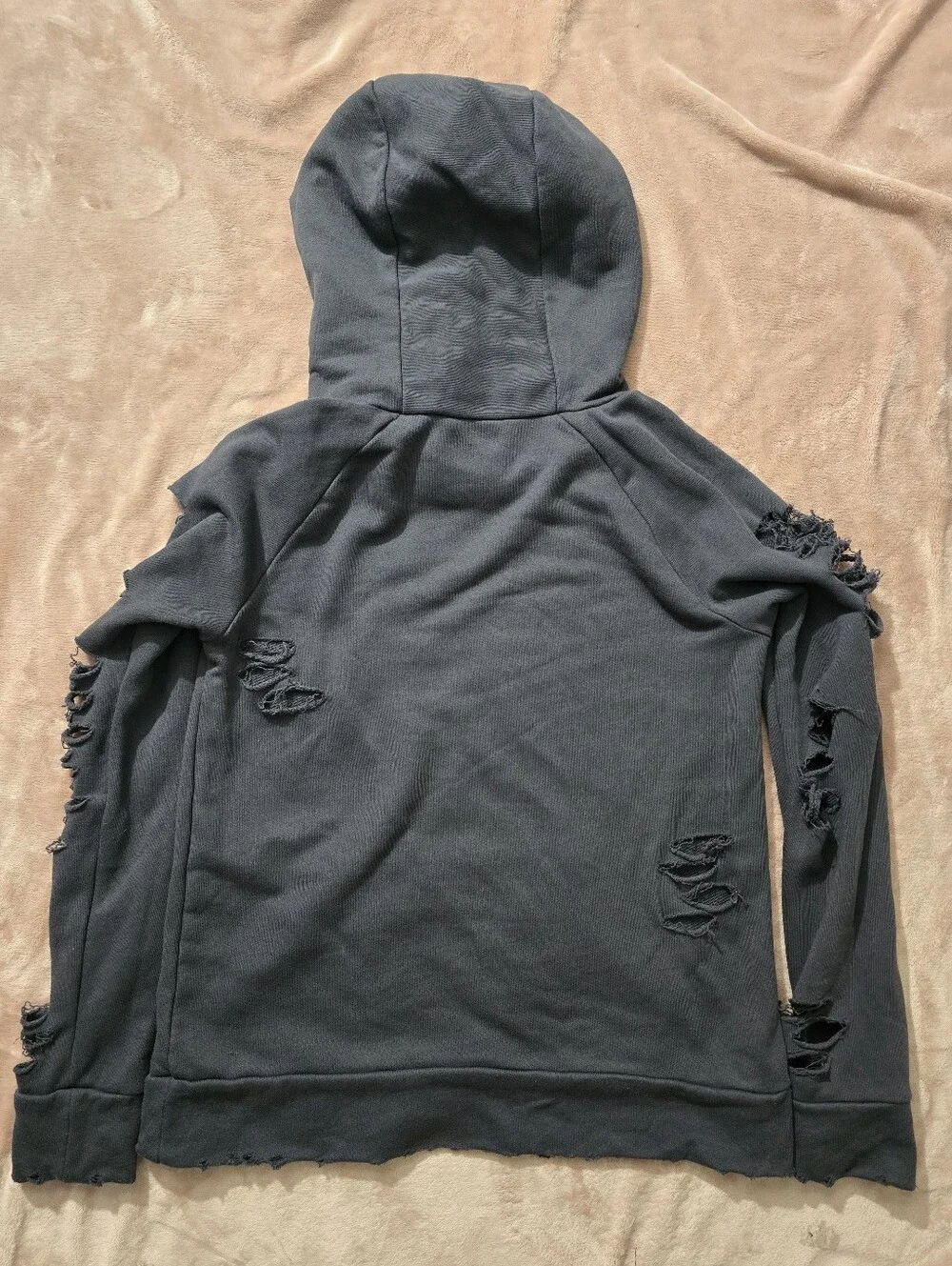 Alo Yoga distressed and ripped hoodie, edgy grunge design ssize Medium